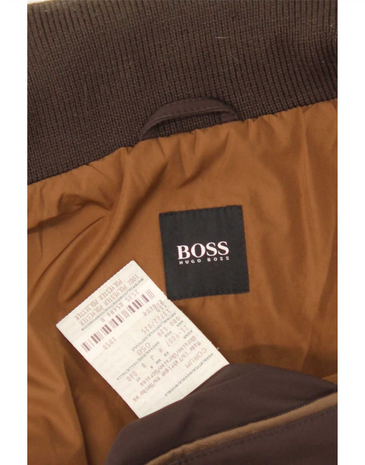 Hugo Boss Herren Utility-Jacke EU 58 3XL Braunes Polyester