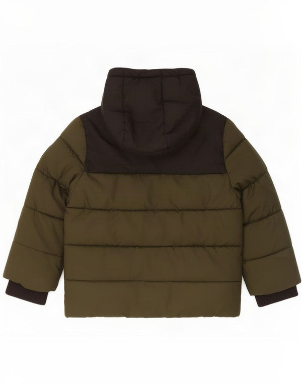 Jaqueta acolchoada com capuz para meninos Michael Kors 2-3 anos cáqui Colourblock