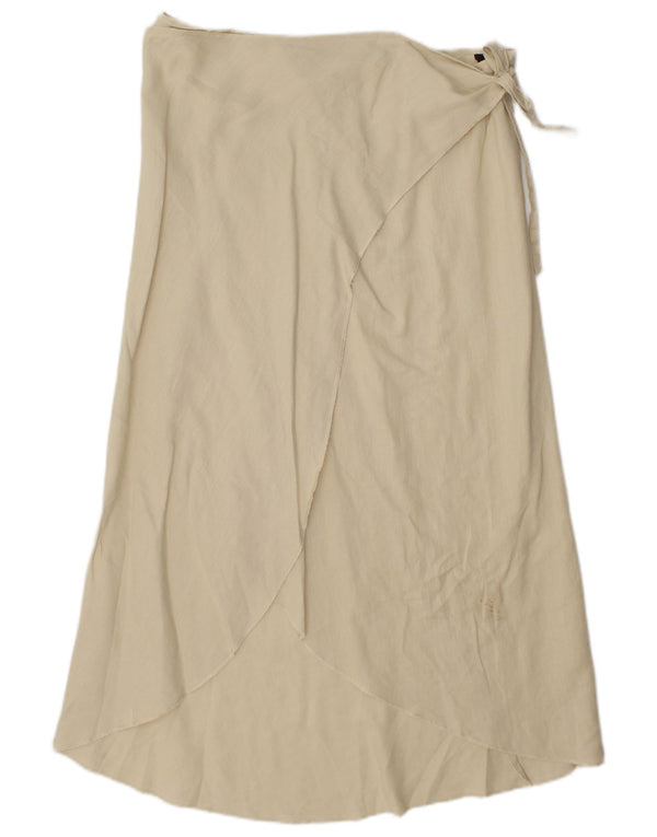Bernardi Womens High Waist Wrap Skirt IT 46 Large W32 Off White