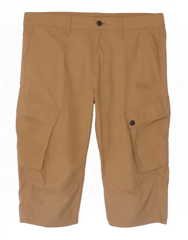 Jack Wolfskin Mens Cargo Bermuda Shorts W34 Large Beige Polyamide
