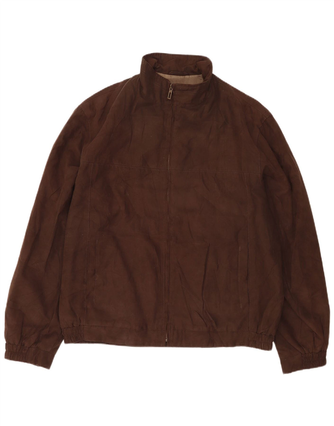 Marks & Spencer Herren Bomberjacke UK 40 Large Braun Polyester