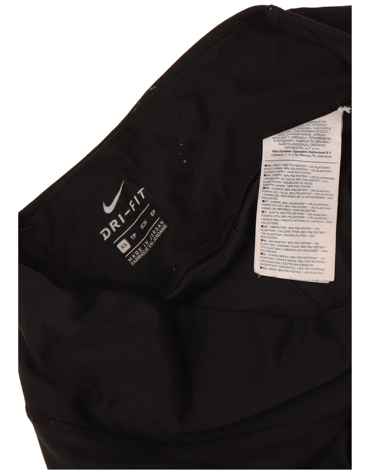 Nike Womens Dri Fit Leggings UK 6 XS  Black Polyester