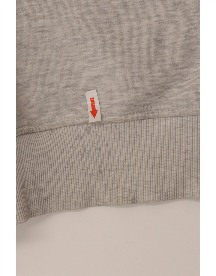 Zara Mens Hoodie Jumper Medium Grey Flecked