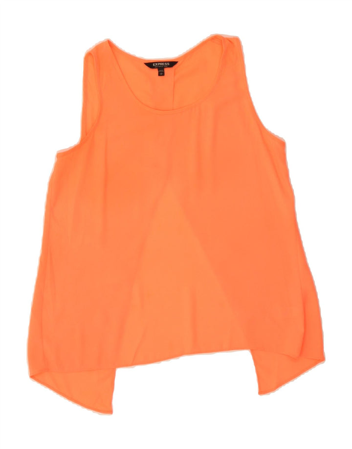 EXPRESS Womens Sleeveless Blouse Top UK 10 Small Orange Polyester Vintage Express and Second-Hand Express from Messina Hembry 