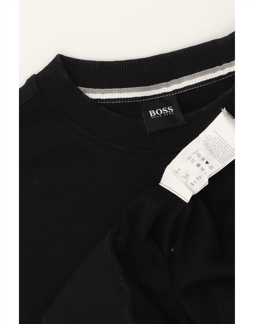 Hugo Boss Mens Graphic Sweatshirt Jumper Medium Black Cotton