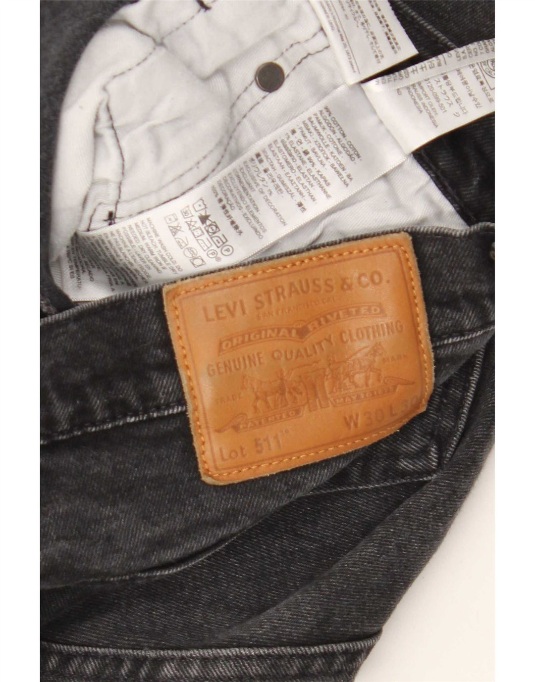 Blugi slim pentru bărbați Levi's W30 L30 bumbac negru