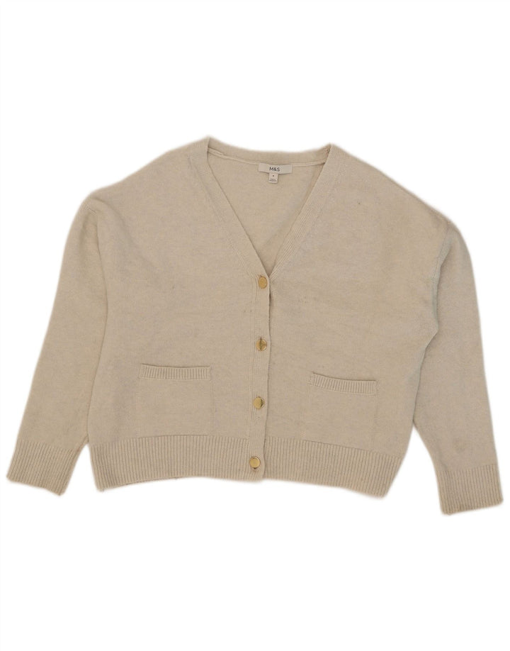 Marks & Spencer Womens Oversized Cardigan Sweater UK 14 Medium Beige