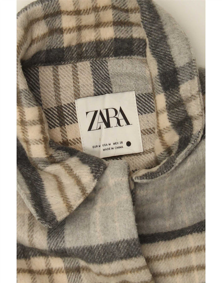 Zara Γυναικείο σακάκι UK 14 Medium Grey καρό
