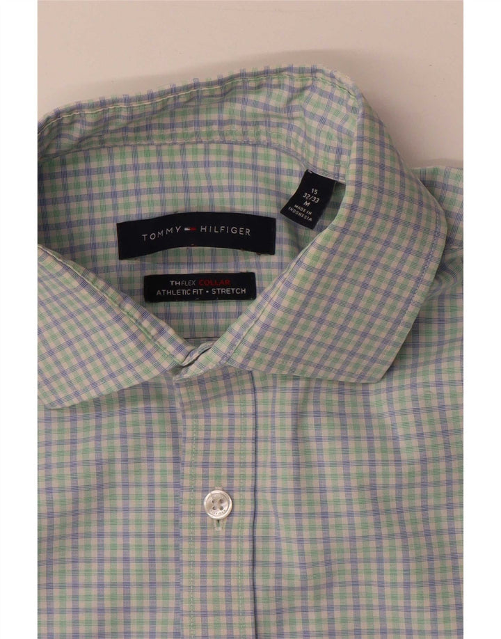 Tommy Hilfiger Mens Athletic Fit  Shirt Size 15 Medium Multicoloured Check
