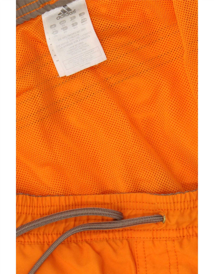 Adidas Mens Graphic Swimming Shorts 2XL Orange Colourblock Polyester