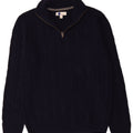Boden Herren-Pullover mit Reißverschluss am Hals, mittlere marineblaue Wolle
