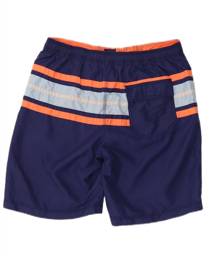 Izod Herren-Badeshorts, mittelgroß, Marineblau, Farbblock-Polyester