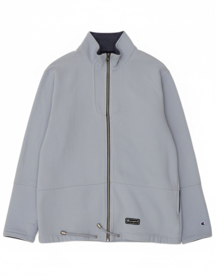 Champion Mens Tracksuit Top Jacket Small Blue Cotton