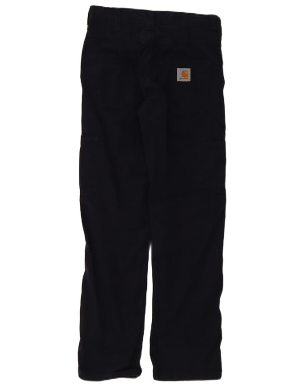Pantaloni cargo dritti da uomo Carhartt W28 L32 cotone blu navy