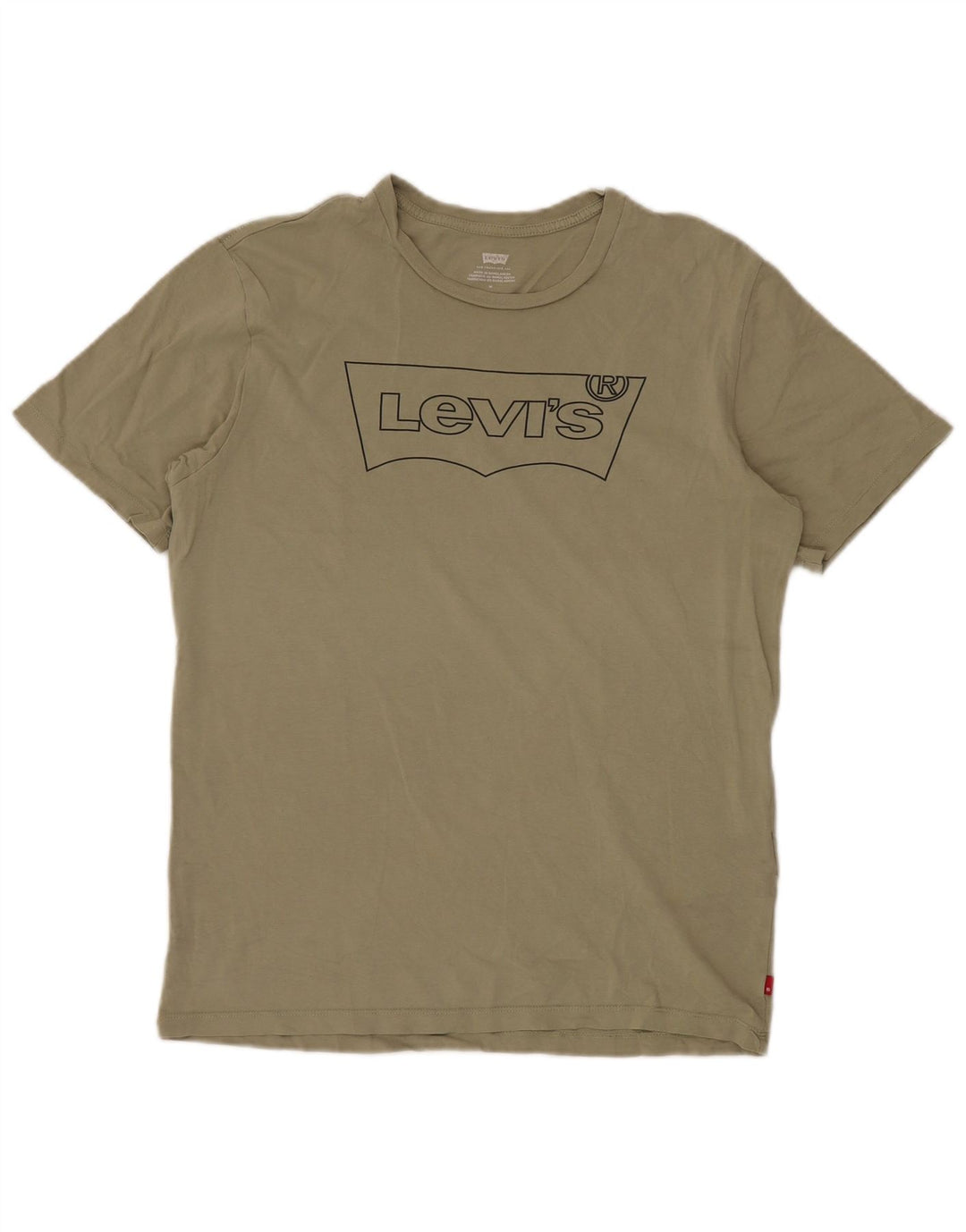 T-shirt grafica da uomo LEVI'S Top in cotone kaki medio
