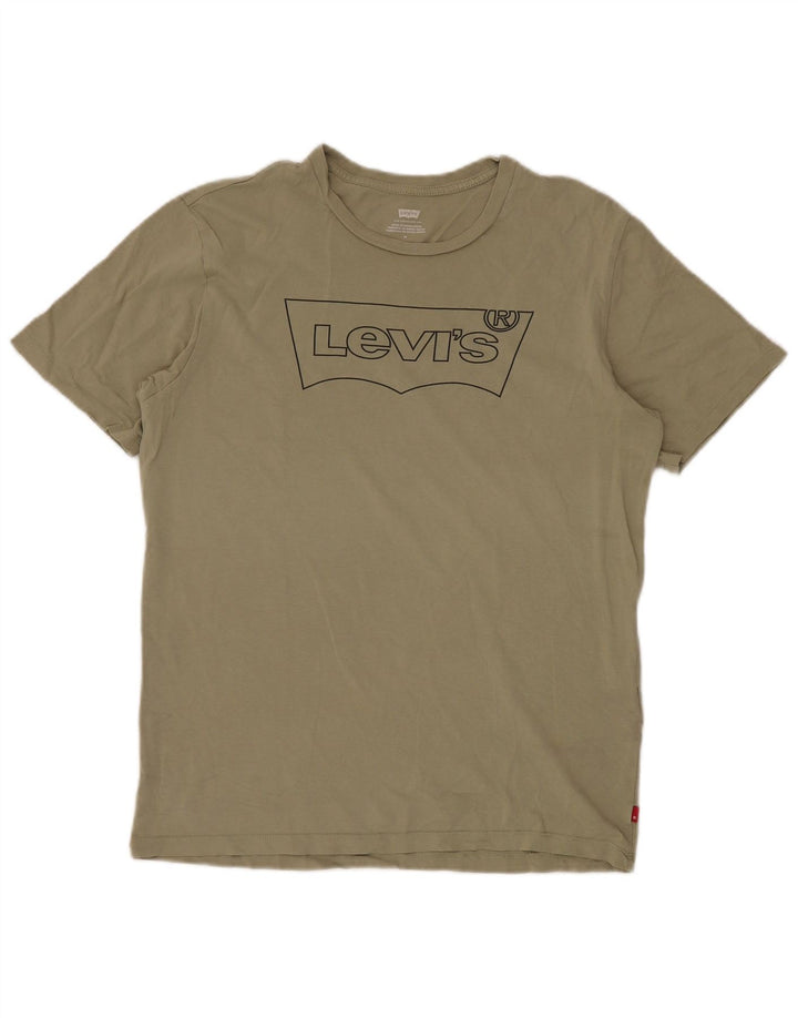 T-shirt grafica da uomo LEVI'S Top in cotone kaki medio