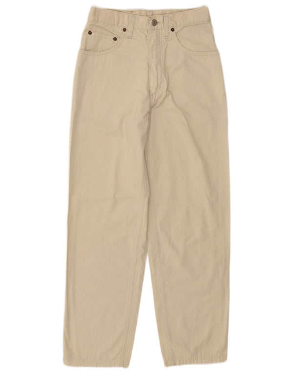 Pantaloni casual affusolati a vita alta da donna Rifle W28 L26 in cotone beige
