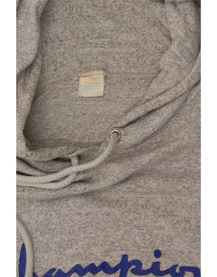 CHAMPION Mens Graphic Hoodie Jumper Medium Grey Cotton Vintage Champion and Second-Hand Champion from Messina Hembry 