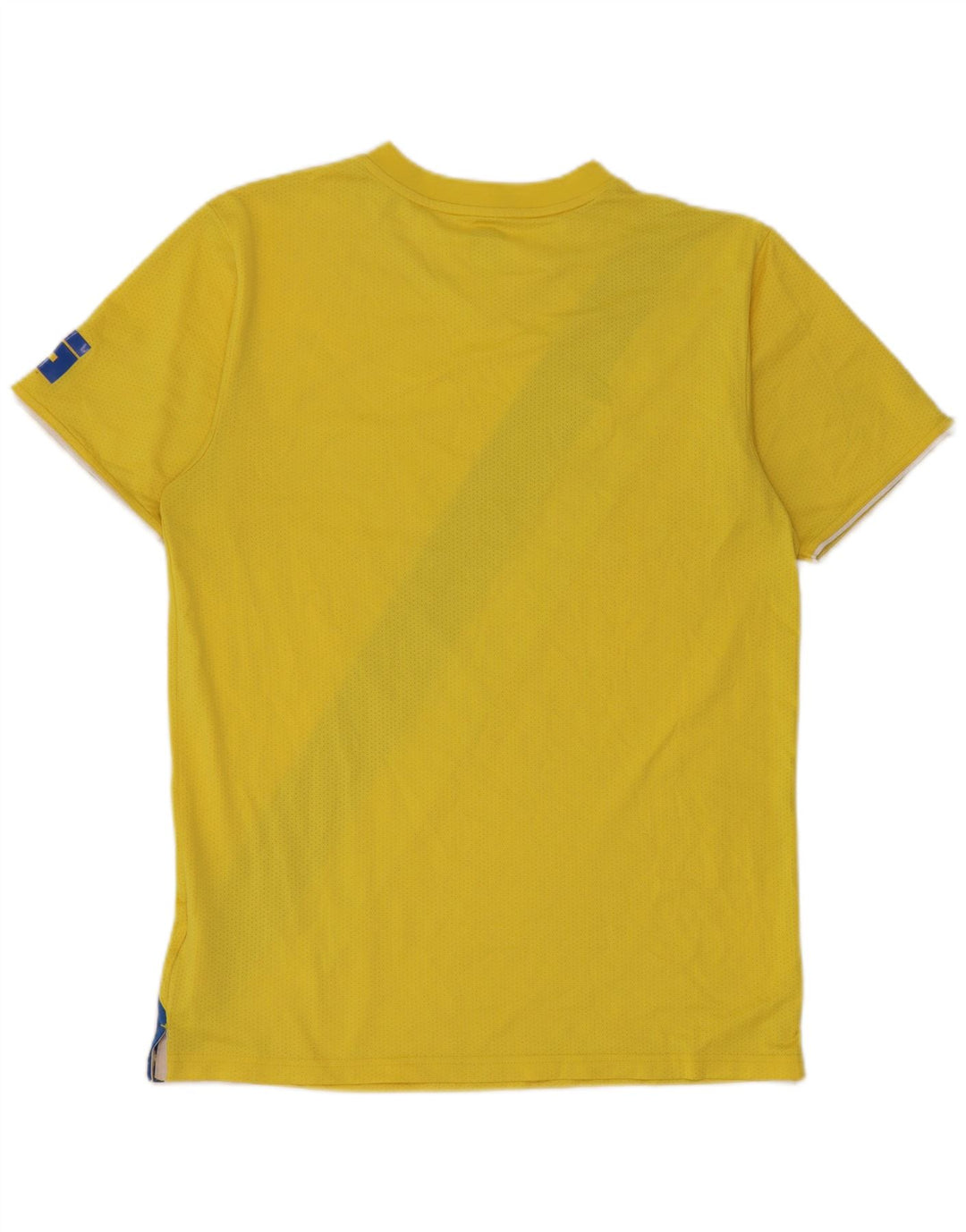 Nike Mens Graphic T-Shirt Top UK 39/41 Medium Yellow Colourblock Polyester