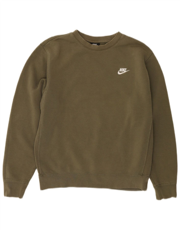 NIKE Felpa da uomo Maglione piccolo in cotone kaki