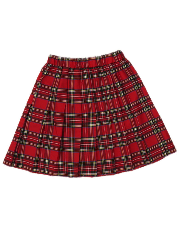 Shein Girls Πλισέ φούστα 11-12 ετών W25 Red Check Polyester