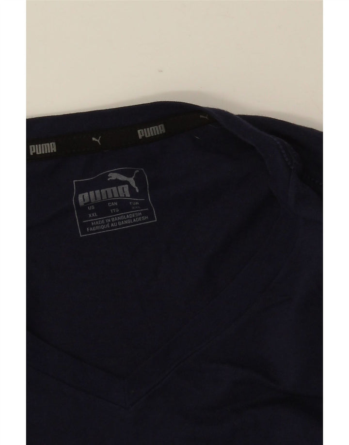 PUMA T-shirt top til mænd 2XL marineblå