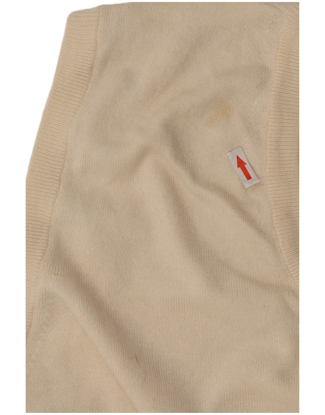 Paolo Ottaviani Mens Vest Tank Top Medium Beige Merino Wool