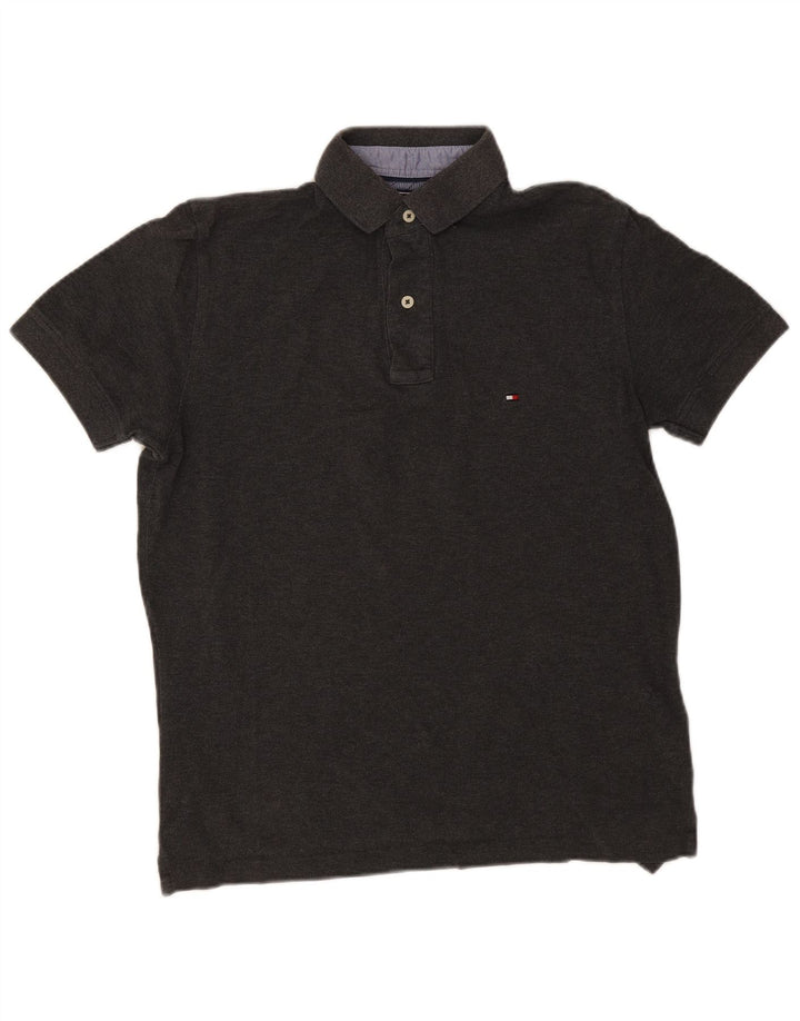 Tommy Hilfiger Mens Polo Shirt Small Grey Cotton