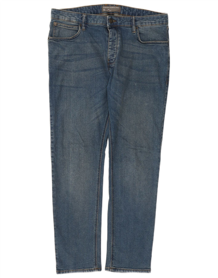 FRANSK FORBINDELSE Herre Slim Jeans W36 L29 Blå Bomuld
