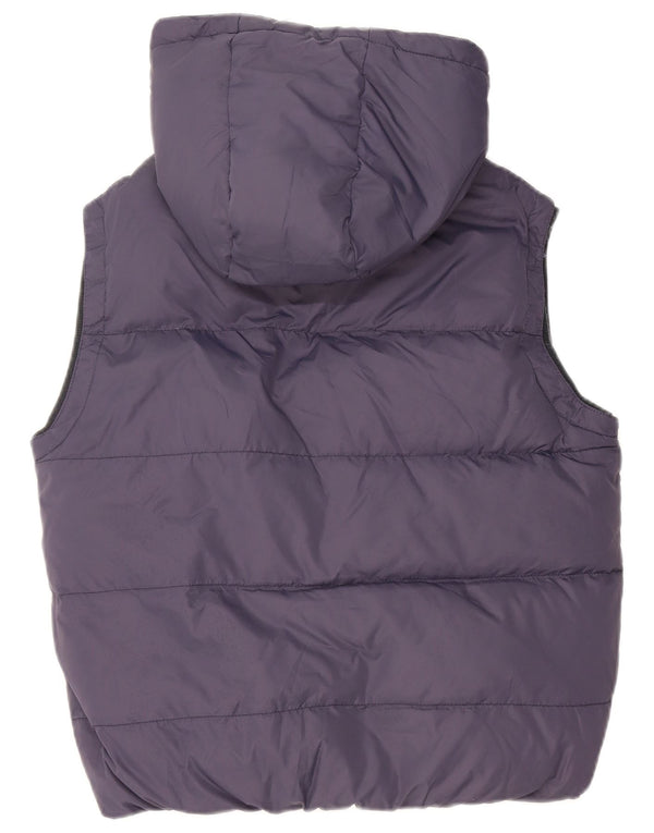 Gilet imbottito con cappuccio da donna Jack Wills UK 14 Large in nylon blu navy