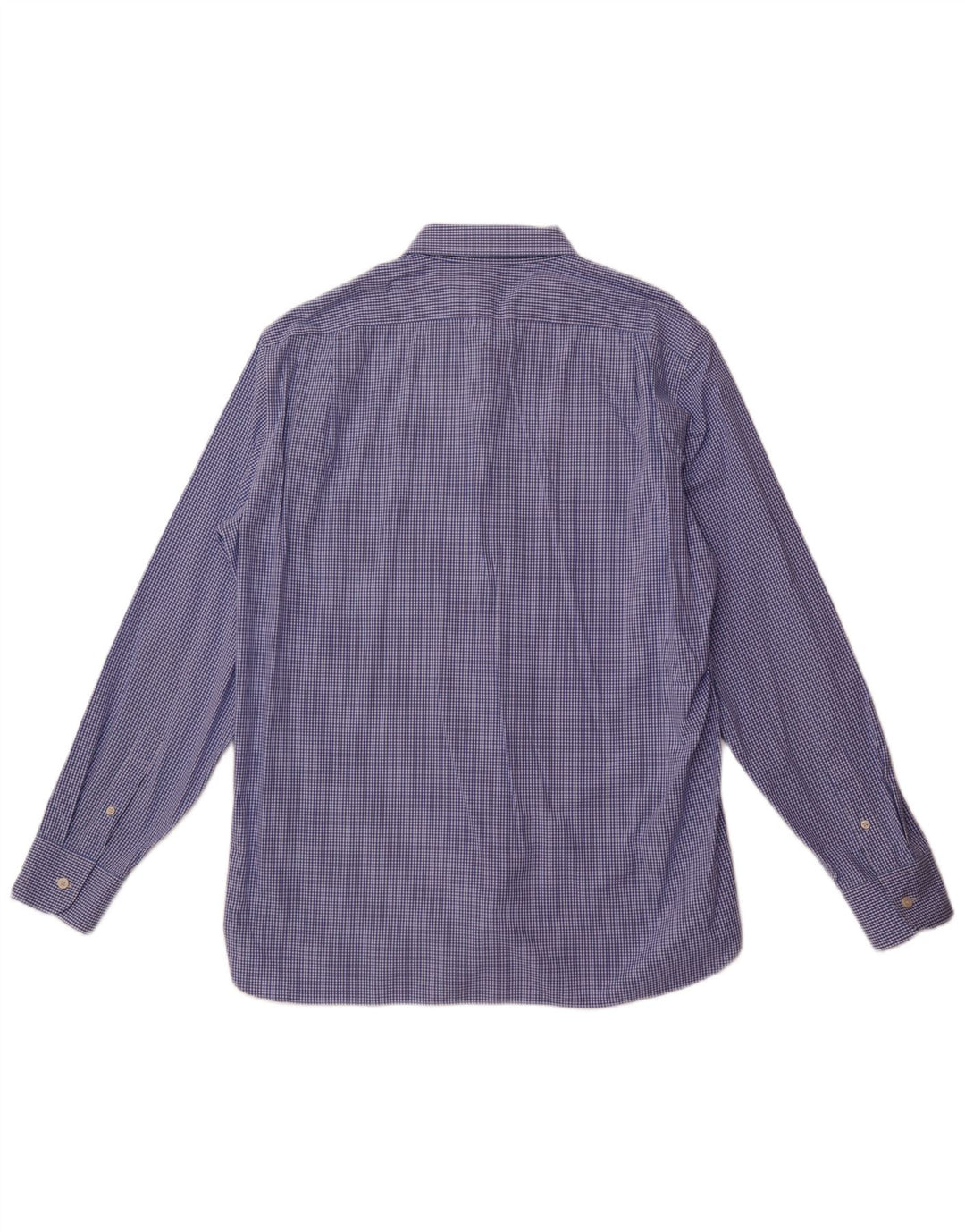 J. Crew Mens Stretch Shirt Size 17 17/12 XL Blue Gingham