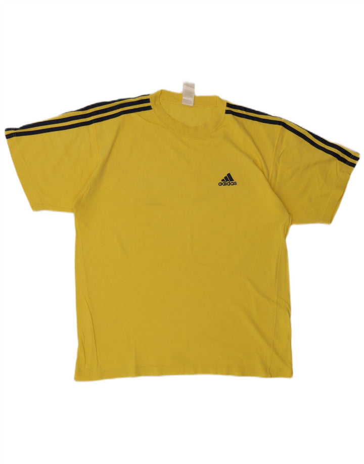 Adidas Herre T-Shirt Top Medium Gul