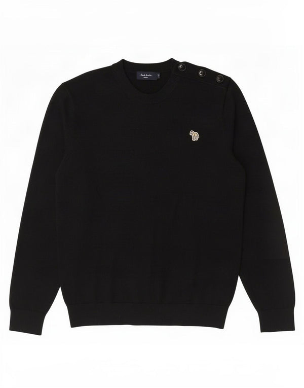 Paul Smith Mens Crew Neck Jumper Sweater Large Black Cotton