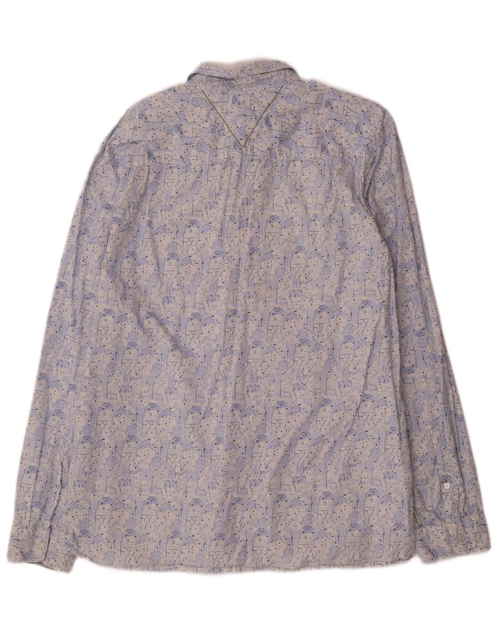 White Stuff Ανδρικό Abstract Pattern Πουκάμισο Classic Fit XL Μπλε βαμβακερό