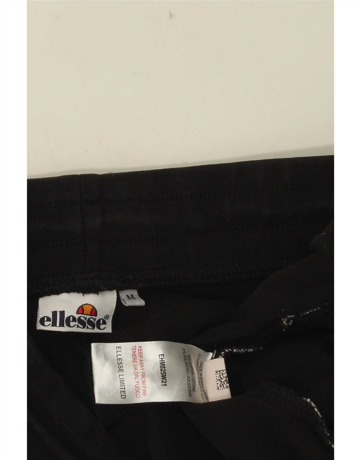 Ellesse Mens Tracksuit Trousers Joggers Medium  Black Cotton