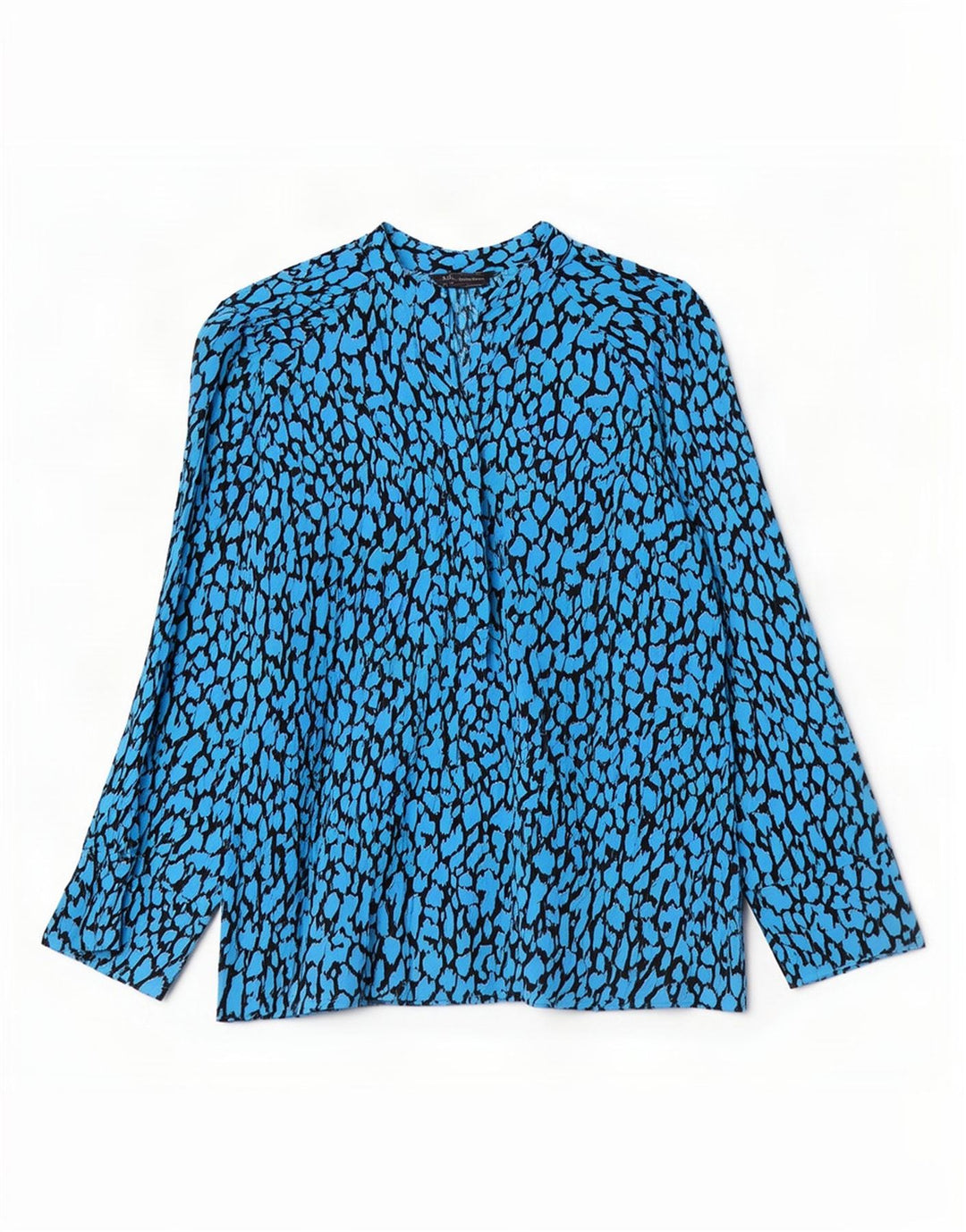 Blusa feminina de manga comprida Marks & Spencer UK 12 azul médio