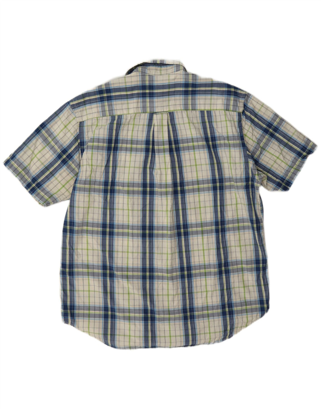 Nautica Mens Short Sleeve Shirt Large Multicoloured Check Cotton