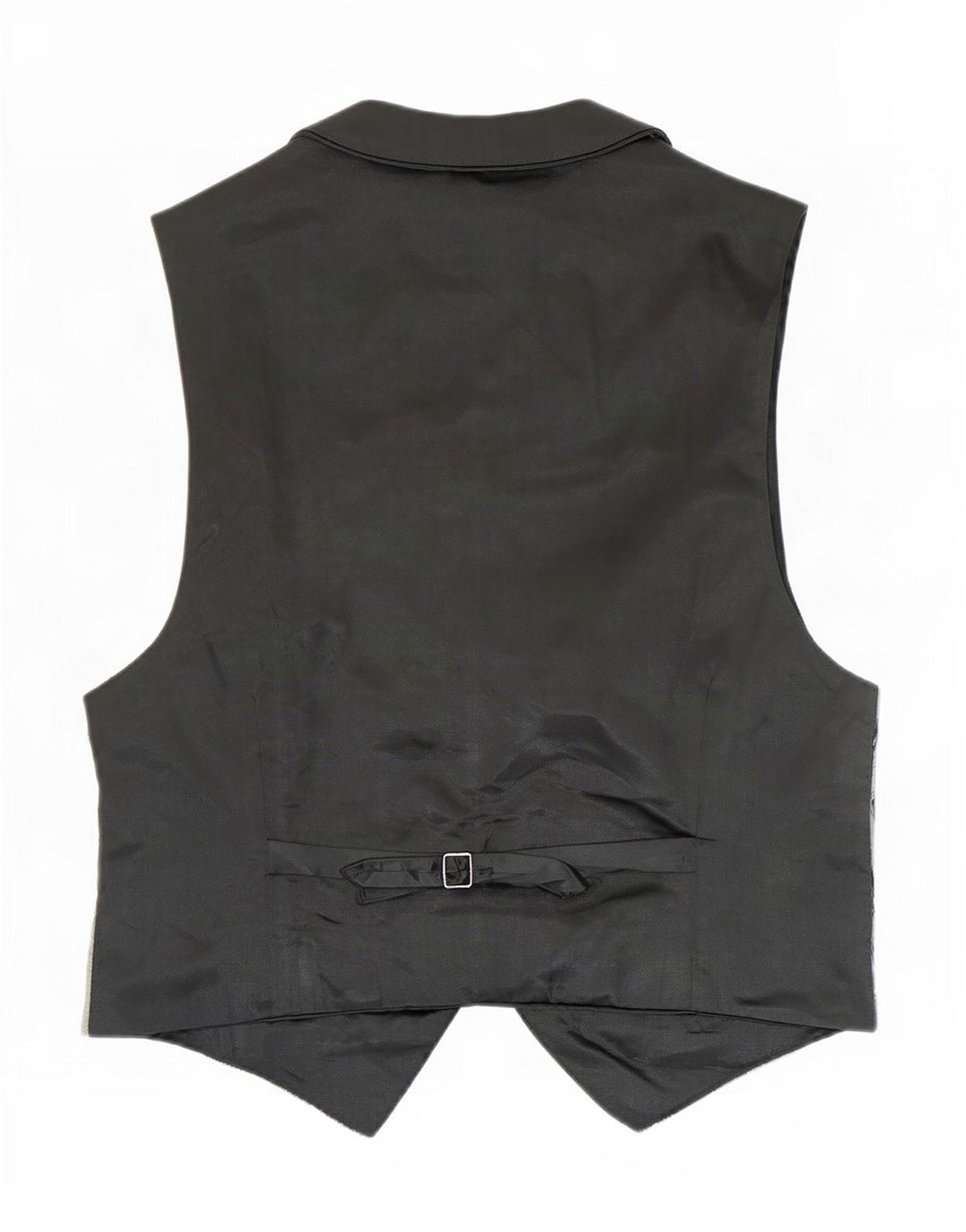 Vintage Mens Abstract Pattern Waistcoat Small Grey Rayon