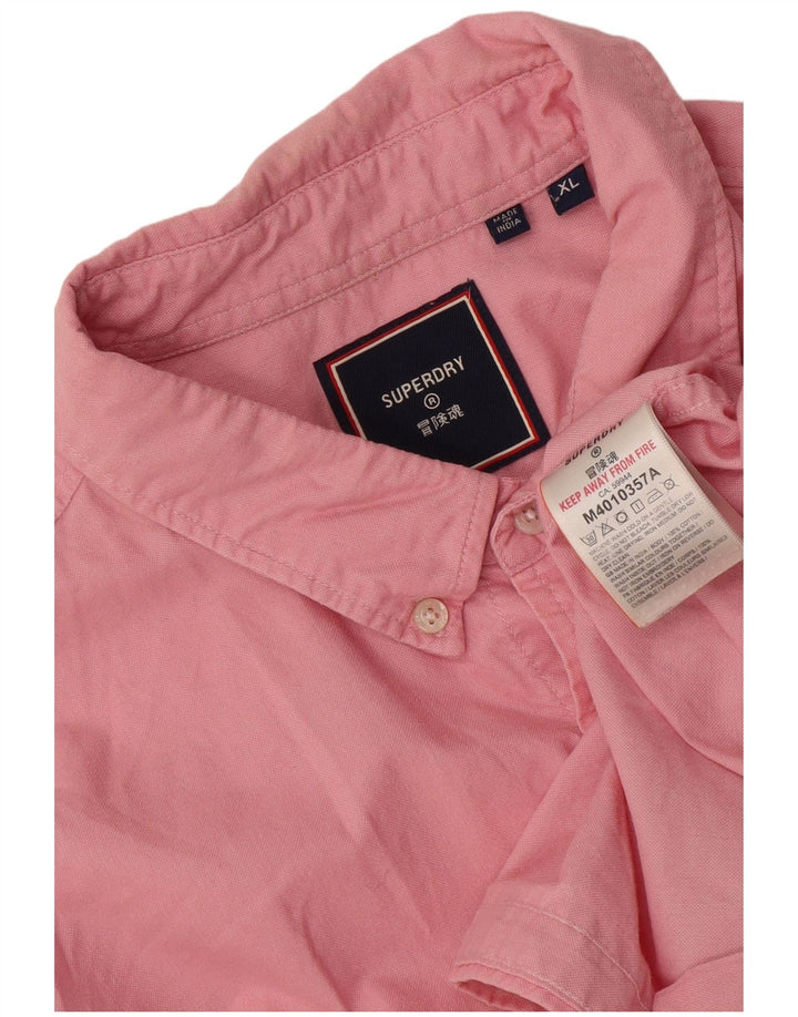 Superdry Mens Shirt XL Pink Cotton