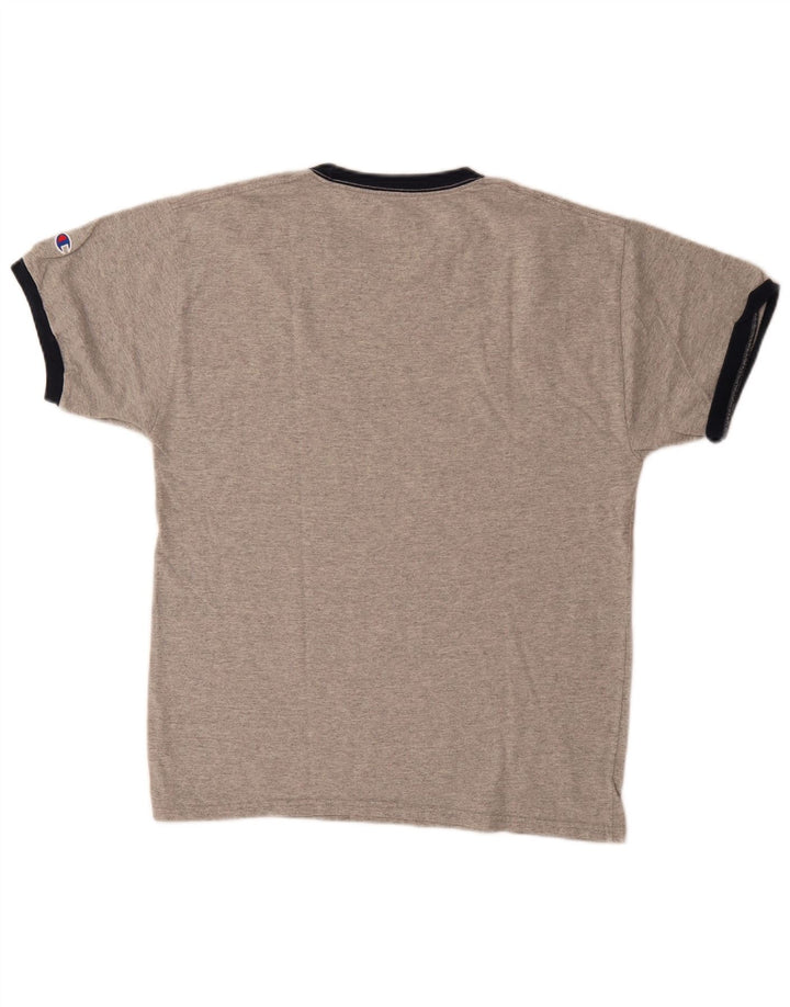 Champion Mens T-Shirt Top Medium Grey Flecked Cotton