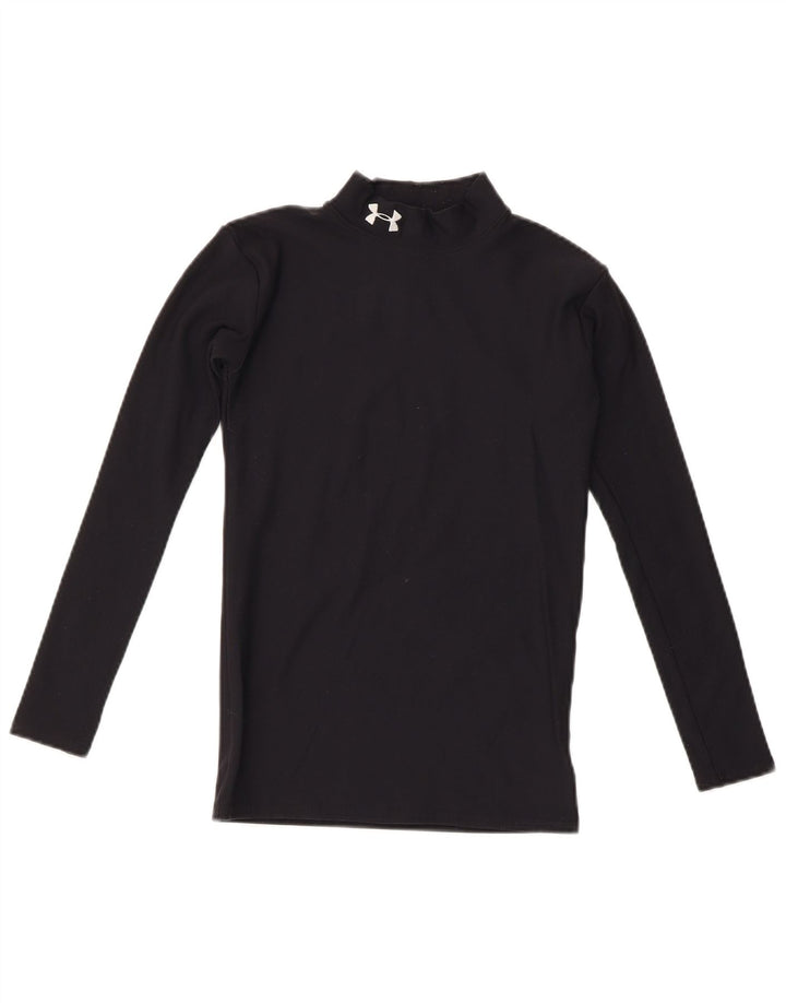 Maglia Under Armour da bambino a manica lunga 11-12 anni Large in nylon nero