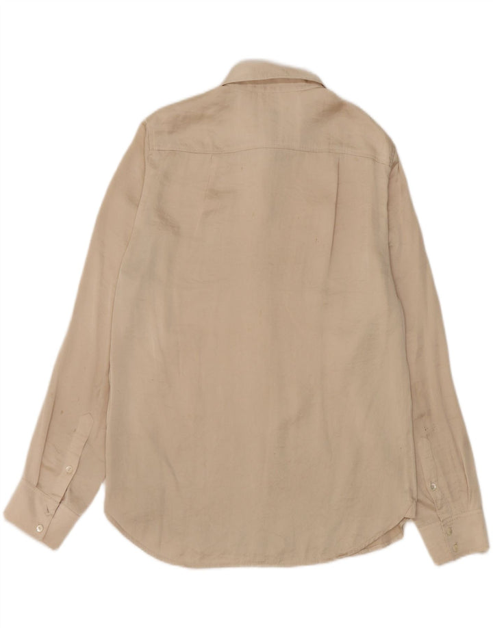 Jigsaw Womens Shirt UK 12 Medium  Beige Polyester