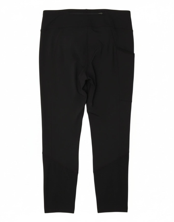 Nike Womens Dri Fit Capri Leggings UK 8 Small  Black Polyester