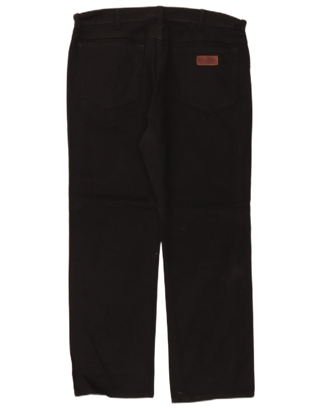Wrangler Mens Regular Fit Straight Jeans W38 L30 Black Cotton