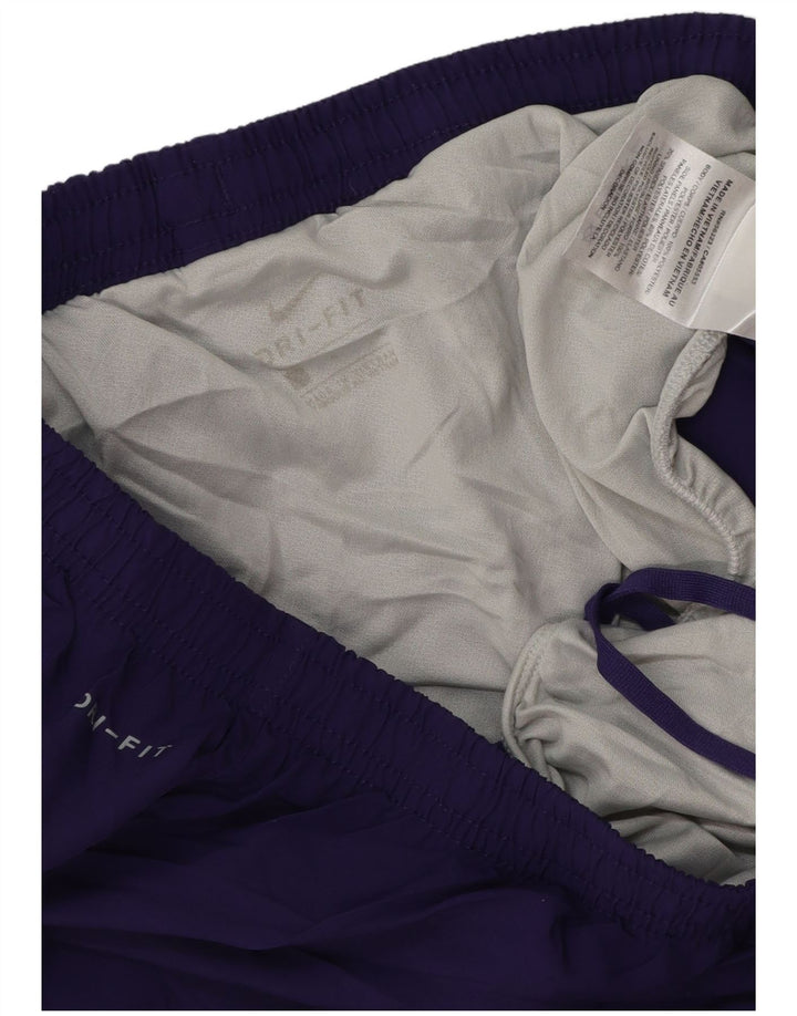 NIKE Womens Dri Fit Sport Shorts UK 14 Medium  Purple Polyester