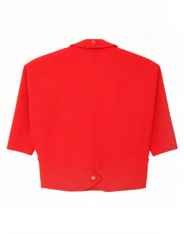 Vintage Womens 3/4 Sleeve Batwing Overcoat UK 18 XL Red