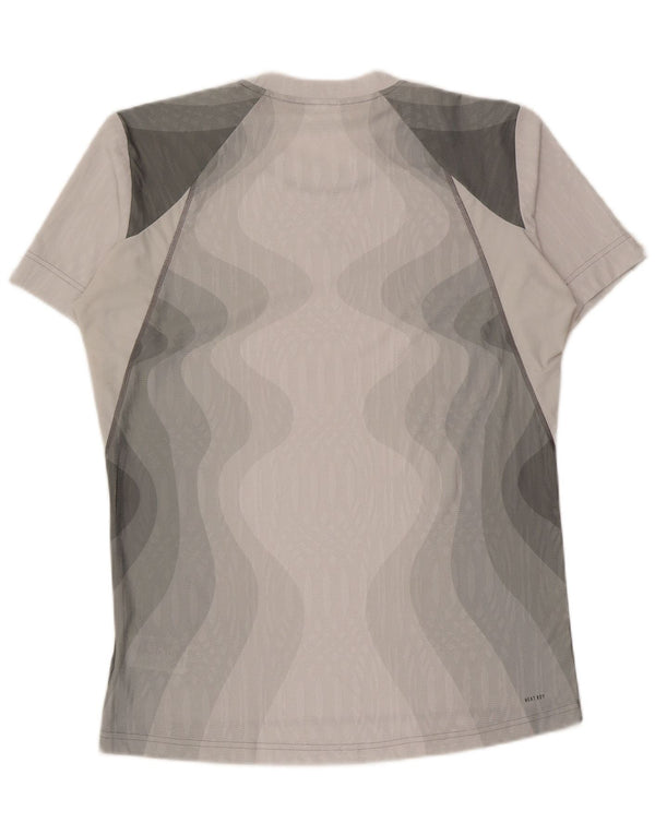 Adidas Mens Aeroready Graphic T-Shirt Top Large Grey Tie Dye Polyester