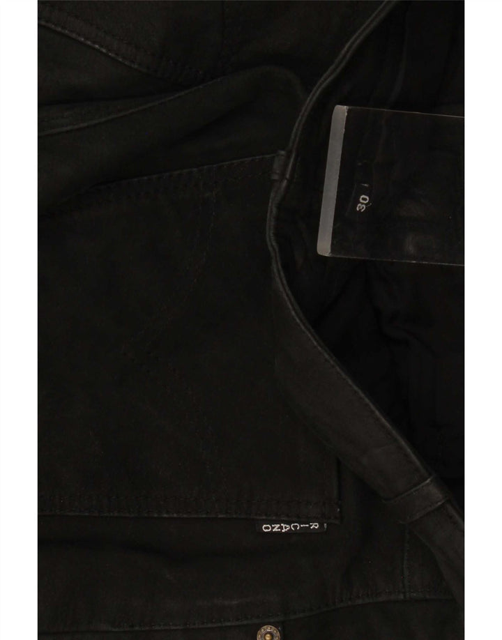 Ricano Mens Leather Trousers W30 L32 Black