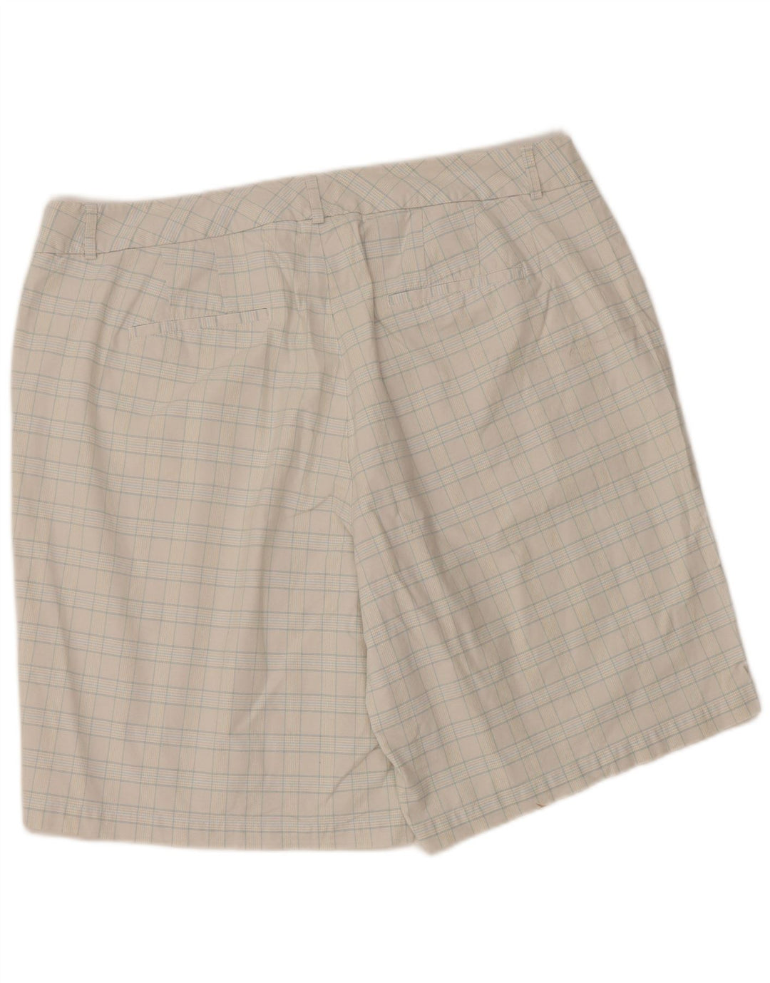 Dockers Womens Bermuda Shorts W38 XL Off White Plaid
