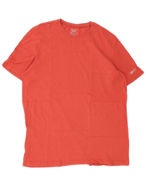 Reebok Mens T-Shirt Top XL Orange